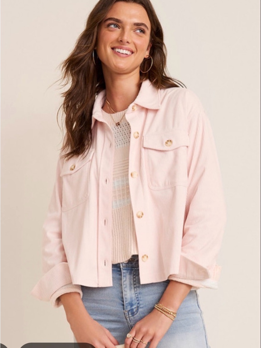 Francesca’s Cropped Shacket - Picture 4 of 4